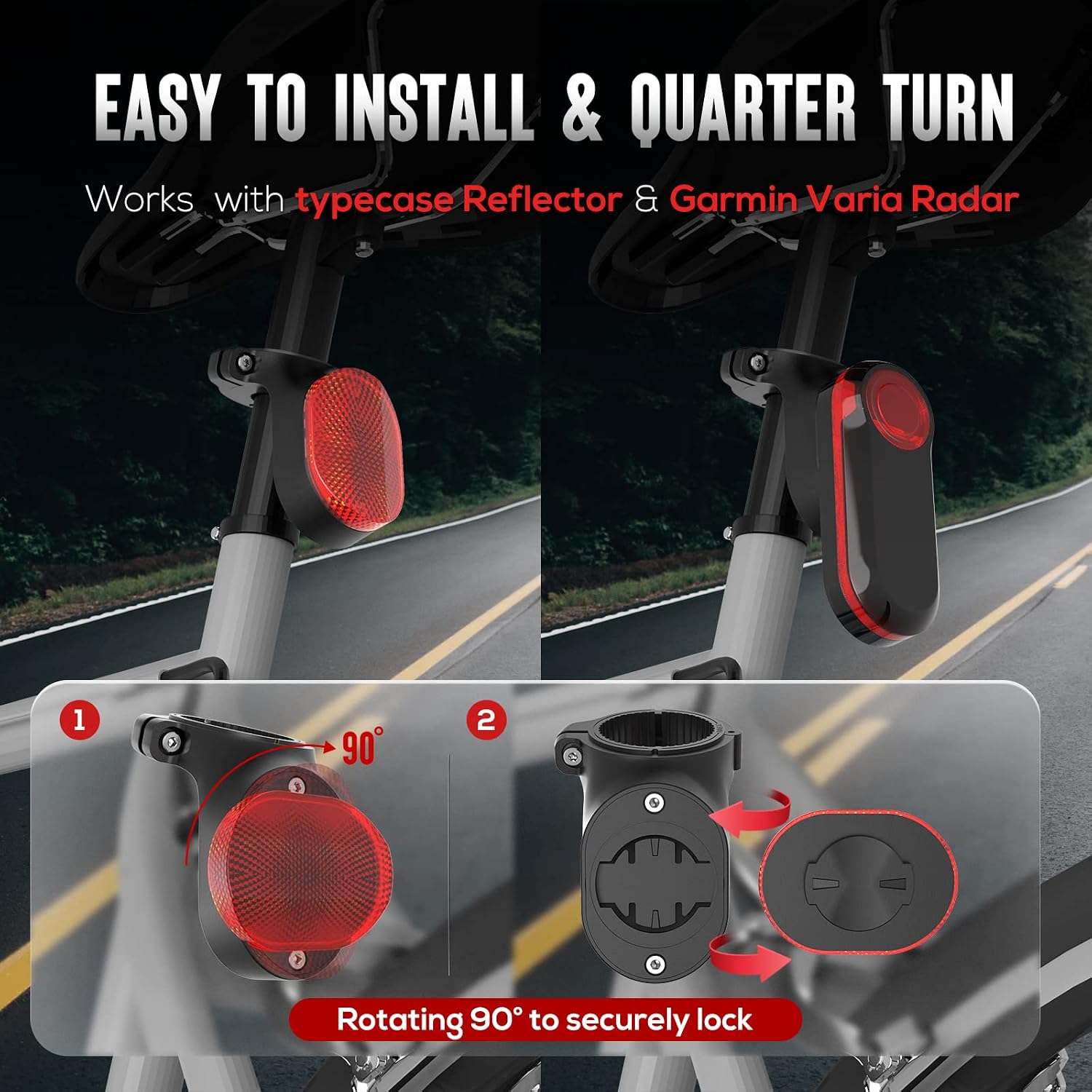 Airtag Bike Mount, Hidden Bicycle Seatpost Mount Compatible with Apple Airtags & Garmin Varia, Anti-Theft Air tag GPS Tracker Bike Reflector Holder for Mountain Bikes, Electric Bicycle, and Scooter - Image 5