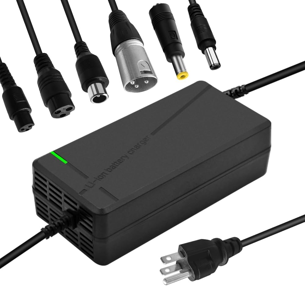 67.2V5A Charger with 6-in-1 Plug for 60V Lithium Battery Such as Car Truck Lawn Mower Boat Marine Batteries (67.2V5A-(6-in-1 Plug))